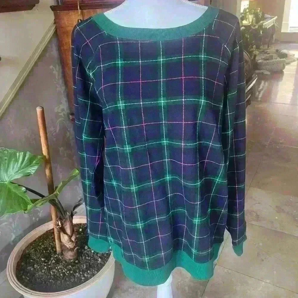 Crown and Ivy ladies sweater Large. Ties in back. Long sleeve NWOT. 100 % cotton - Picture 3 of 15